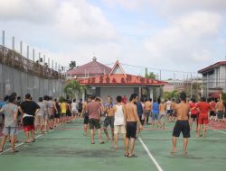 Jaga Kesehatan, WBP Lapas Narkotika Tanjungpinang Rutin Senam Pagi