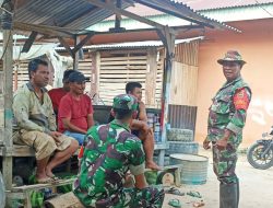 Realisasikan Program Kodim Bengkalis, Koramil Mandau Giat Komsos