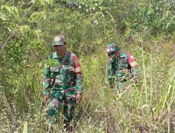 Antisipasi Karlahut, Koramil Mandau Pantau Kawasan Rawan Terbakar