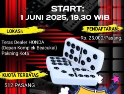 Gelar Turnamen Domino, Ketua AWAM Apresiasi FWBS dan Polsek Bukit Batu