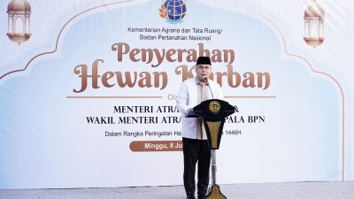Iduladha, Kementerian ATR BPN Qurban 80 Sapi dan 19 Kambing Momentum Berbagi Sesama
