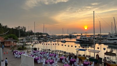 Nobar Timnas Indonesia – Timnas Jepang Sambil Menikmati Sunset di Boardwalk Nongsa Point Marina