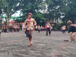 Lomba Lari Batok Kelapa dan Joget Dangkong Meriahkan HUT Pramuka di Tanjungpinang