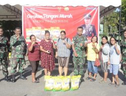 Sinergi TNI dan Bulog, Kodim Bengkalis Gelar Gerakan Pangan Murah