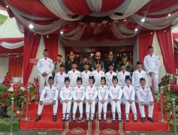 Koramil Mandau Hadiri Upacara Penurunan Bendera HUT RI ke-80