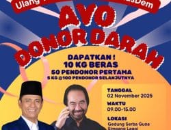 HUT ke-14 Partai NasDem di Bintan, Panitia Sediakan Beras bagi Pendonor Darah