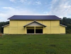 Gunakan DD, Pemerintah Desa Tenggayun Lanjutkan Pembangunan GOR