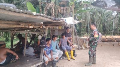 Tanamkan Jiwa Pancasila kepda Masyarakat, Koramil Mandau Giat Sosialisasi